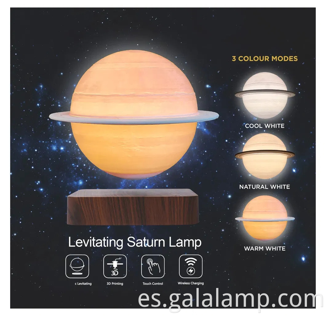 Luces autobiográficas de Saturno de Maglev, luces de habitación decoradas en el ambiente